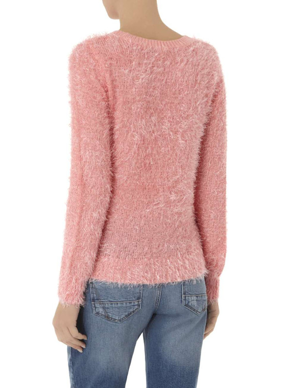 Pink Fluffy Knitted Jumper Sweater(china sweater factory china knitwear ...